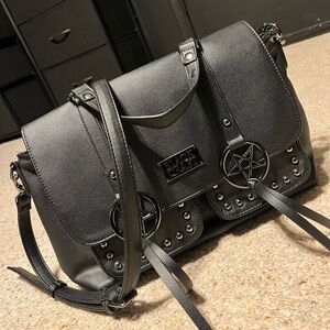 Blackcraft Cult Pentagram Messenger Bag — Black